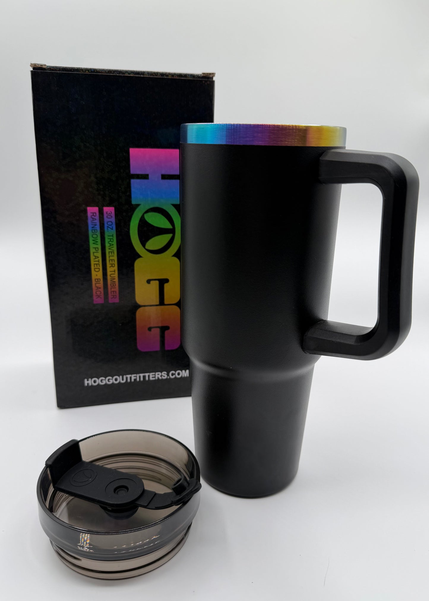 30oz Hogg Traveler Tumbler - Rainbow Plated (Black)
