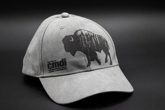 Vegan Suede Hat - Light Gray