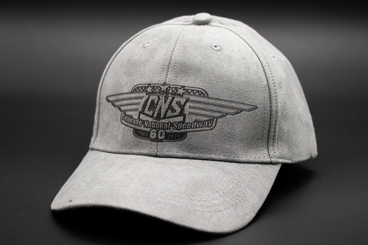 Vegan Suede Logo Hat - Gray