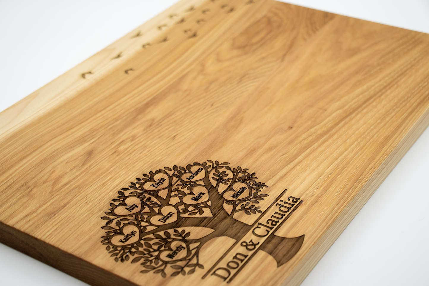Family Tree 11"x15" Hickory Cutting Board