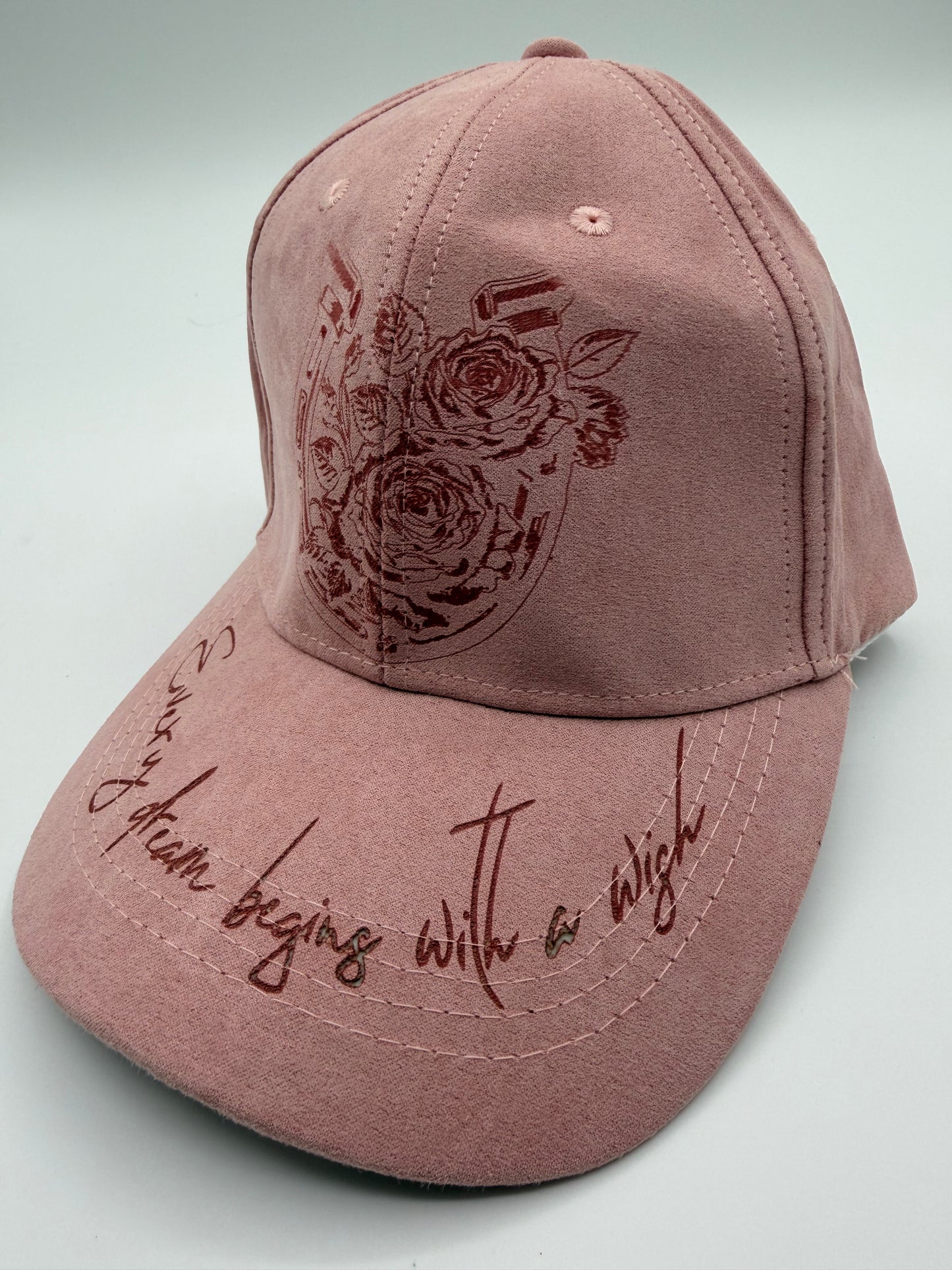 Every Dream Vegan Suede Baseball Cap - (Dark Pink)