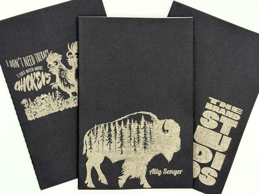 Black Kraft Line Paper Journal