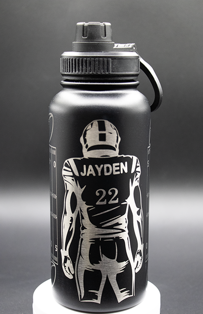 Football Player - Custom Full Wrap 32oz Tumbler