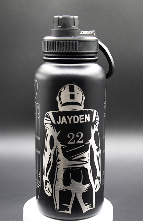 Football Player - Custom Full Wrap 32oz Tumbler