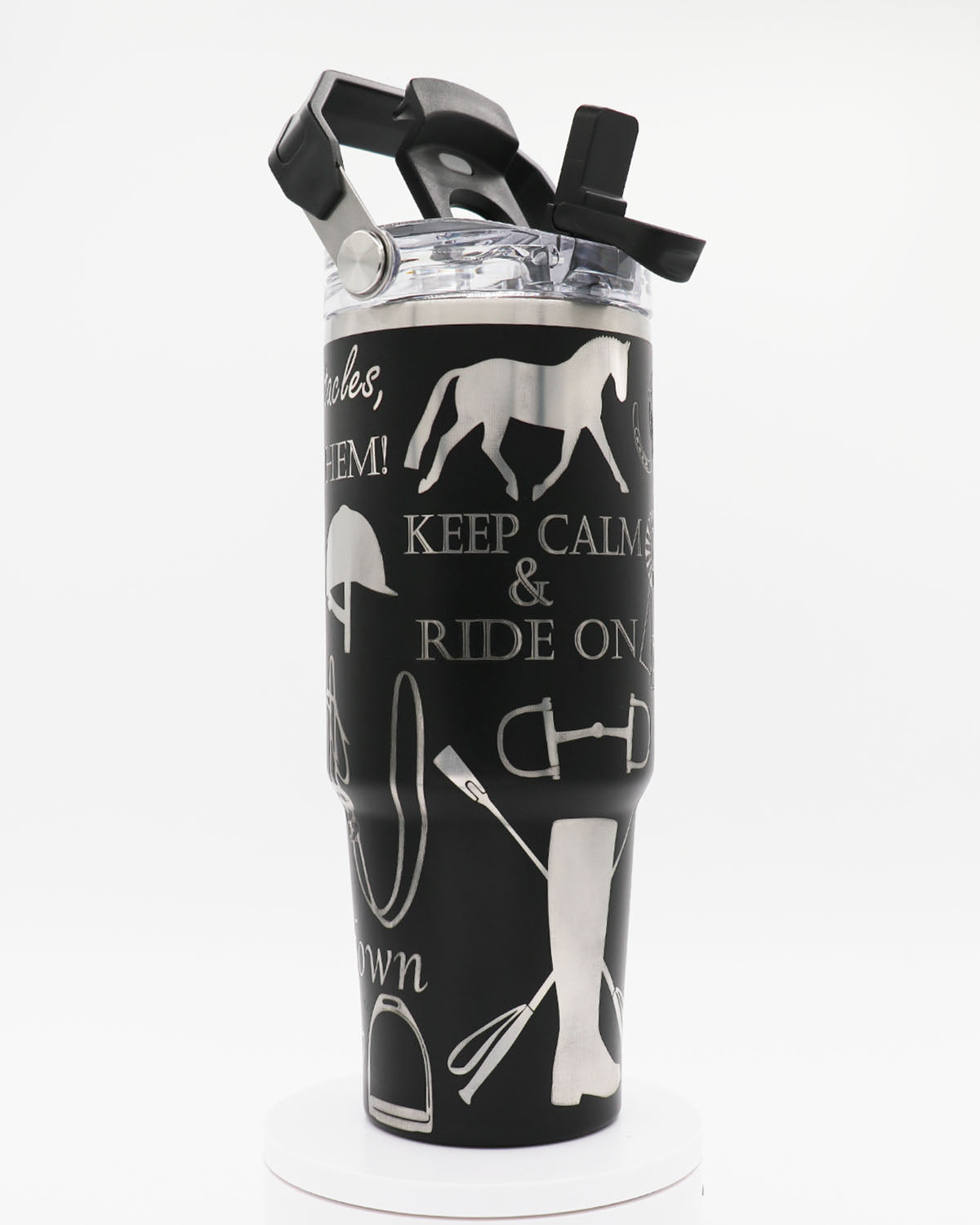 Keep Calm & Ride On 30oz Full Wrap Tumbler