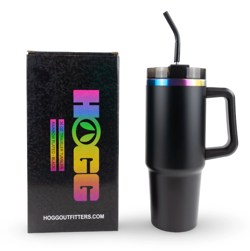 30oz Hogg Traveler Tumbler - Rainbow Plated (Black)