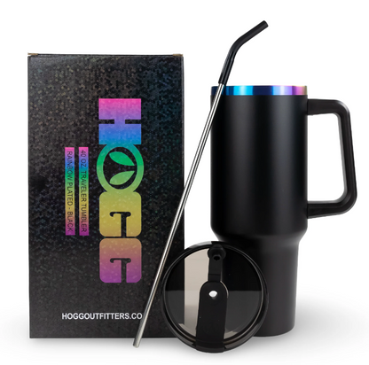 30oz Hogg Traveler Tumbler - Rainbow Plated (Black)