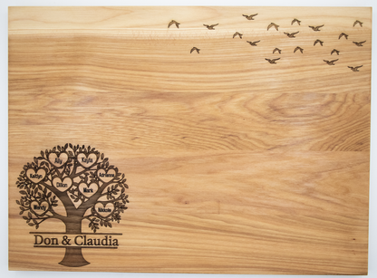 Family Tree 11"x15" Hickory Cutting Board