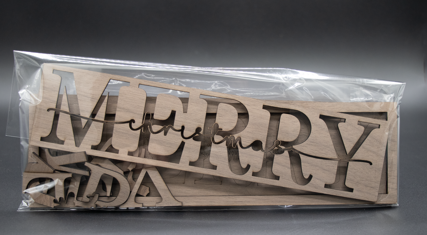 Kraft Kit - Merry Christmas 4"x10"