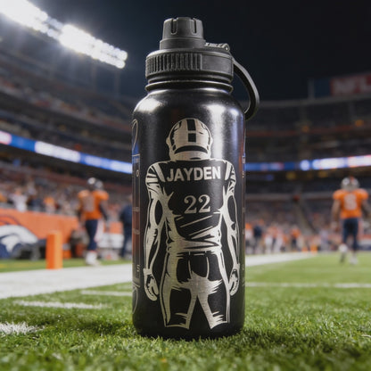 Football Player - Custom Full Wrap 32oz Tumbler